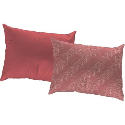 Dekokissen ADAM "Argentinian Criolla", rot (dunkelrot, geblümt), B:60cm L:40cm, Baumwolle, Dekokissen_Sitzkissen_Kissenhüllen, mit Palmenmuster, Wendekissenhülle ohne Füllung, 1 Stück Image