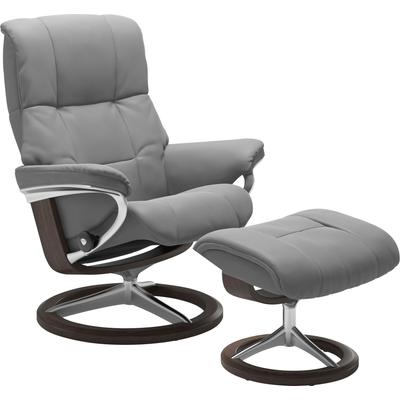 Relaxsessel STRESSLESS "Mayfair", grau (wild dove batick), B:79cm H:102cm T:44cm, Leder BATICK: BATICK ist ein leicht korrigiertes, durchgefärbtes und genarbtes Möbelleder, bei dem die meisten Unebenheiten und Spuren in der Regel entfernt wurden.,... Image