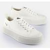 Sneaker BUFFALO "MADISON", Damen, Gr. 41, weiß, Textil, sportlich, Schuhe, Freizeitsneaker, Halbschuh, Schnürschuh mit Memory Foam Fußbett