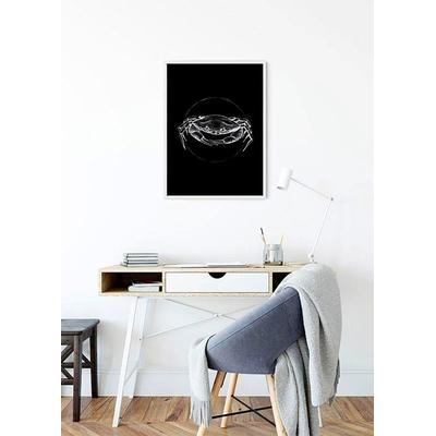 Bild KOMAR "Crab Black", bunt (farbe bild(er): bunt), B:40cm H:50cm, Papier, Holz, Bilder, Wandbild zur Dekoration - ohne Rahmen Image
