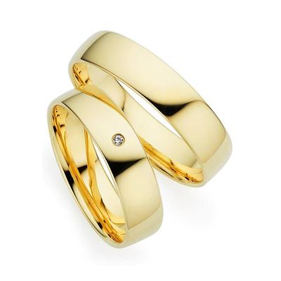 Trauring PHÖNIX "Schmuck Geschenk Gold 333 Trauring Ehering LIEBE versch. Varianten" Gr. 54, gold (gelbgoldfarben), Fingerringe, 54, ohne Brillant, Gelbgold 333, 5,0mm, Made in Germany, wahlweise mit oder ohne Brillant Image