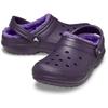 Clog CROCS "Classic Lined", Damen, Gr. 38, schwarz iris, casual, Schuhe, Pantolette, Hausschuh, Winterschuh mit Warmfutter