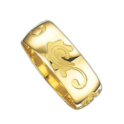 Trauring FIRETTI "Schmuck Geschenk Gold 375 Hochzeit Ehering Trauring "LIEBE" Gr. 22, gold (gelbgoldfarben), Fingerringe, 22, Gelbgold 375, 7mm, Made in Germany Image