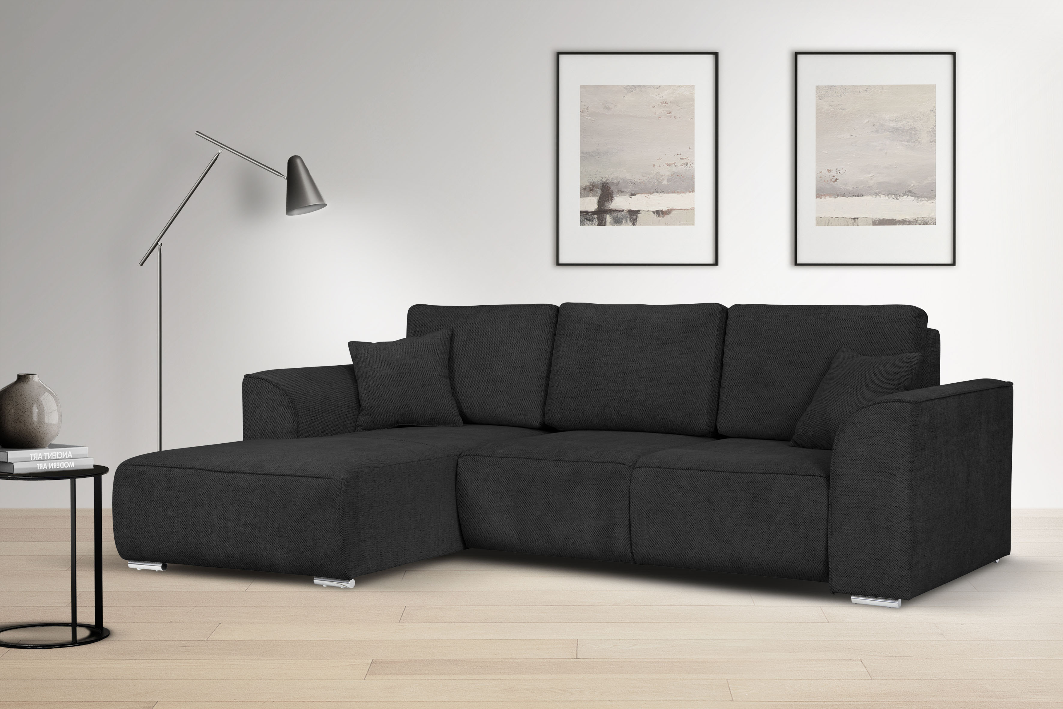 OTTO home "BEATRICE optionale Schlafsofa mit Bettkasten, B/T/H: 265/170/86 cm" L-Form, wahlweise auch mit Bettfunktion und Bettkasten