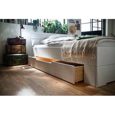 Schubkasten-Unterbau HOME AFFAIRE "Progress Schublade für extra Stauraum unter dem Bett", weiß, B:62cm H:23cm T:166cm, Schränke, Massivholz, FSC-zertifiziert, massive Fichte Image