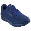 Sneaker SKECHERS "Uno - Stand on Air", Herren, Gr. 47,5, blau (dunkelblau), Lederimitat, sportlich, Schuhe, Freizeitschuh, Halbschuh, Schnürschuh mit Air-Cooled Memory Foam, Topseller