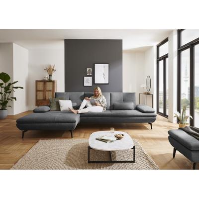 Ecksofa DIE PLANBAR "MP-IN23002 L-Form", schwarz (cyber anthrazit), B:322cm H:93cm T:188cm, 100% Recyceltes Polyester, Sofas, wahlweise mit Armteil- und Sitztiefenverstellung Image