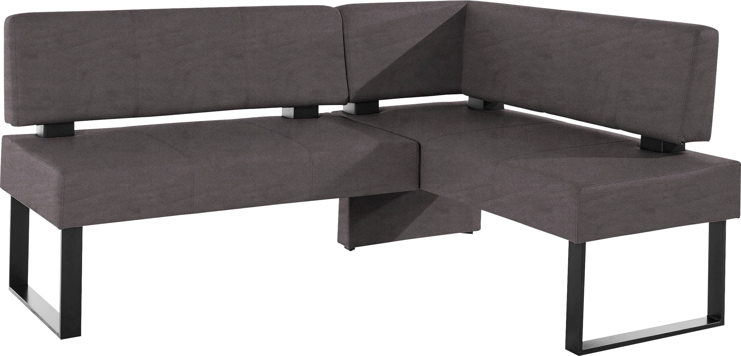 Eckbank HOME AFFAIRE "Oliver mit Metallgestell, Küchenbank", schwarz (schwarz (arizona 4420), schwarz), B:200cm H:89cm T:160cm, Holzwerkstoff, Massivholz, Polyester, Sitzbänke, verschiedene Bezüge Cord Esszimmerbank OTTOs Choice