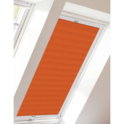Dachfensterplissee SUNLINES "StartUp Style Crepe", orange (orange, weiß), B:97,3cm H:141,7cm, Obermaterial: 100% Polyester, Plissees, mit Führungsschienen Image