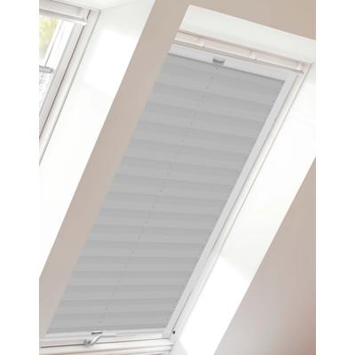 Dachfensterplissee SUNLINES "StartUp Style Crepe", grau (grau, weiß), B:38,4cm H:73,9cm, Obermaterial: 100% Polyester, Plissees, mit Führungsschienen Image