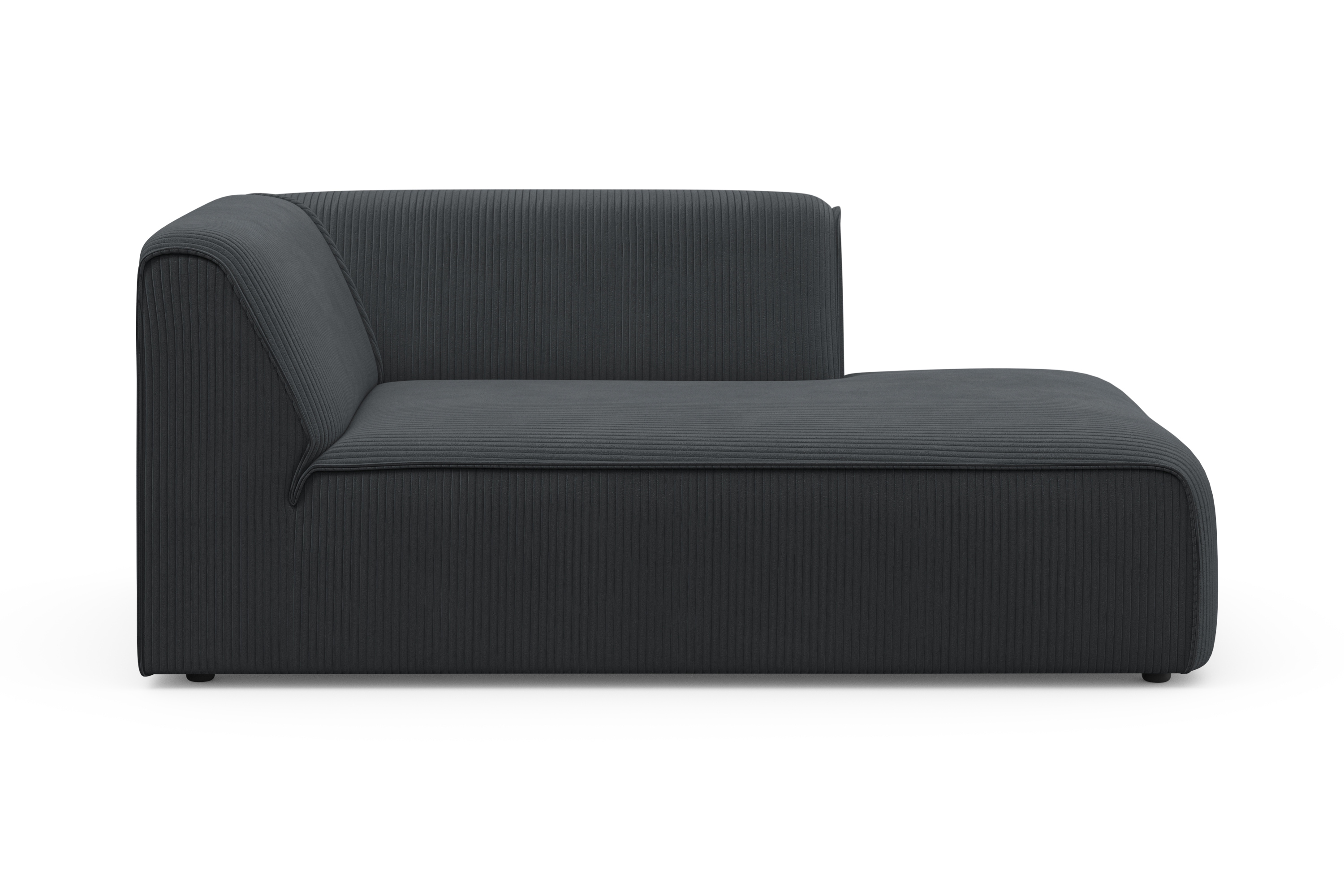 Ottomane OTTO HOME "Merid Chaiselongue, Maße B/T/H: 100/162/70 cm", grau (anthrazit), B:100cm H:70cm T:162cm, 100% Polyester, Sofas, Ottomane, als Modul oder separat verwendbar, für individuelle Zusammenstellung