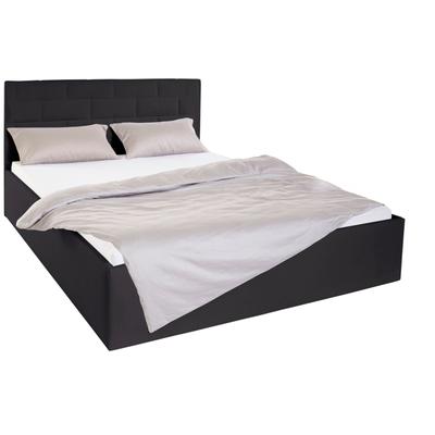 Polsterbett, schwarz, B:170cm H:98cm L:210cm, Bezug Bett: 100% Polyester, Bonnell-Federkernmatratze: 51% Polypropylen, 39% Polyester, 10% Baumwolle, Kaltschaummatratze: 100% Polyester, Bezug abnehm- und waschbar bis 60u00b0C, WESTFALIA... Image