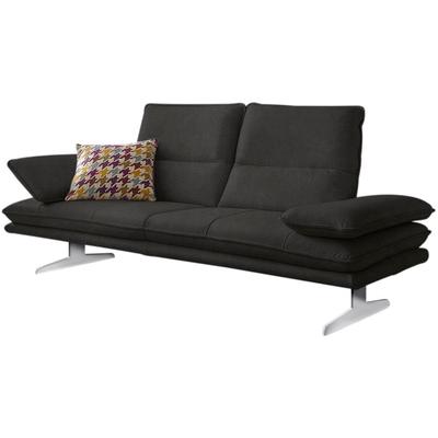 2,5-Sitzer W.SCHILLIG "broadway Designsofa mit hohem Sitzkomfort", grau (anthrazit z69), B:236cm H:94cm T:96cm, Longlife Xtra-Leder Z69: Das feinnarbige, gedeckte Softleder Z69 besticht durch seine außergewöhnliche Weichheit im trendigen... Image