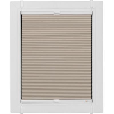 Plissee SUNLINES, beige (sand, silberfarben), B:57cm H:85cm, Obermaterial: 100% Polyester, Plissees, verspannt mit Simply-Fix Klemmträger, Wabenplissee Image