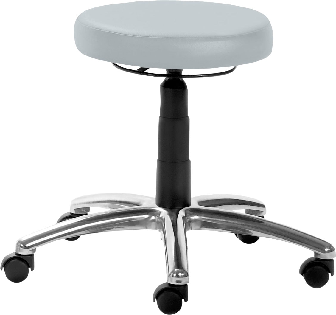 Drehhocker MAYER SITZMÖBEL "1256", grau (kristallgrau), B:66cm H:40cm T:66cm, 100% Polyesterstrick mit Beschichtung 100% Vinyl, Hocker, Drehhocker 1256