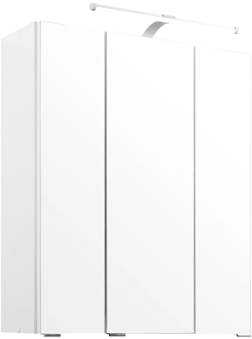 Spiegelschrank WELLTIME "Hero", weiß, B:60cm H:71cm T:20cm, Schränke, mit LED-Beleuchtung Image