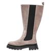 Weitschaftstiefel SHEEGO, Damen, Gr. 43, grau (taupe), Leder, Schuhe
