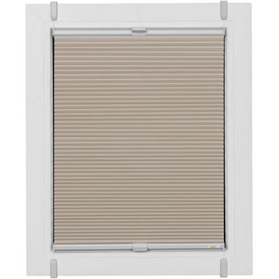 Plissee SUNLINES "Start-up Style Honeycomb", beige (sand, weiß, weiß), B:71cm H:75cm, Obermaterial: 100% Polyester, Plissees, verspannt mit Simply-Fix Klemmträger, Wabenplissee, nach Maß Image