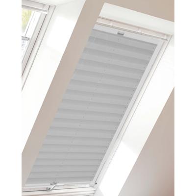 Dachfensterplissee SUNLINES "Young Style Crush", grau (grau, weiß), B:49,4cm H:93,9cm, Obermaterial: 100% Polyester, Plissees, mit Führungsschienen Image