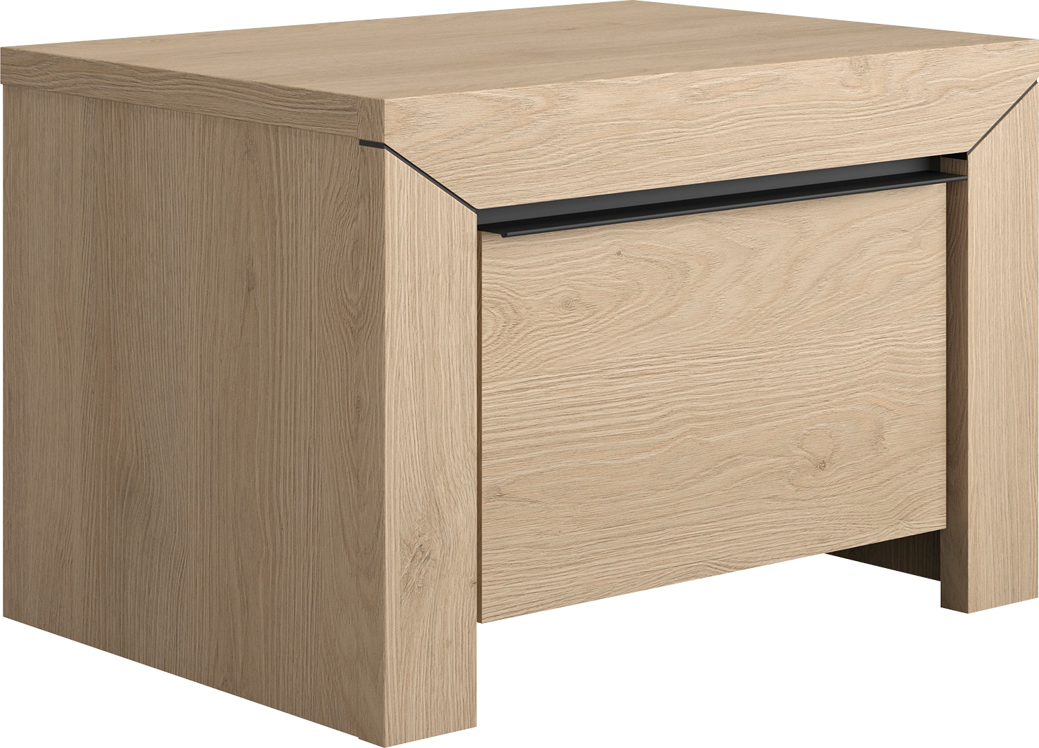 Nachttisch GAMI "Brugge", braun (kastanie natur, kastanie natur, kastanie natur), B:57cm H:38cm T:41cm, Tische, Breite 57 cm Image