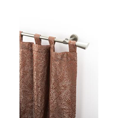 Gardinenstange GARESA "MOLIS mit offenem Träger", silber (mattchromfarben), L:460cm Ø:20mm, Metall, Holzwerkstoff, Gardinenstangen, Vorhanggarnitur, verlängerbar, Wandmontage, Keil, ohne Ringe Image