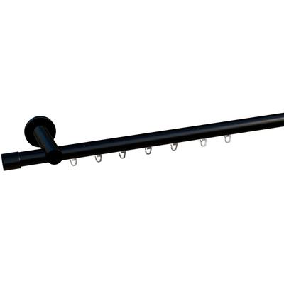 Gardinenstange INDEKO "Consul", schwarz, L:100cm Ø:20mm, Aluminium, Gardinenstangen, Innenlauf Komplett-Set inkl. Gleitern und Montagematerial Image