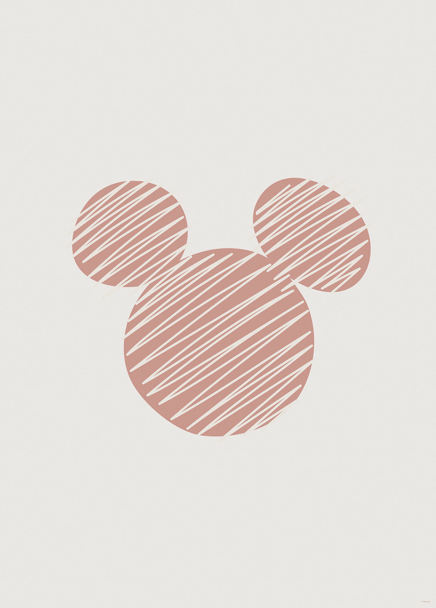 Bild KOMAR "Striped Mouse", rosa (farbe bild(er): rosa), B:50cm H:70cm, Holz, Papier, Bilder, Wandbild zur Dekoration im Kinderzimmer - ohne Rahmen Image