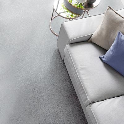 Teppichboden ANDIAMO "Kira, Velours, Made in Belgium", grau, B:400cm H:8mm L:350cm, Kunstfaser, Teppiche, Uni Farben, Breite 400 cm, strapazierfähig, pflegeleicht, Wohnzimmer Image