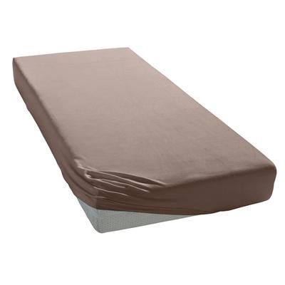 Spannbettlaken ELEGANTE "Uni Zwirn-Jersey", blau (basalt), B:90-100cm L:200-220cm, Mako-Jersey, Obermaterial: 97% Baumwolle, 3% Elasthan, Laken, aus hochwertigem Garn Image