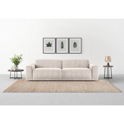 Big-Sofa TRENDMANUFAKTUR "Braga, mit hochwertigem Kaltschaum, Megasofa, in Cord erhältlich", beige (sand), B:254cm H:72cm T:107cm, 88% Polyester, 12% Polyacrl, Sofas, modernes Big-Sofa, Couch mit hohem Sitzkomfort, 254/72/107 cm (B/H/T)