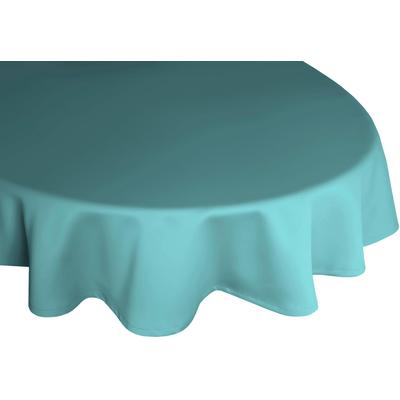 Tischdecke WIRTH "NEWBURY" Gr. 2, blau (türkis), B:130cm L:190cm, Polyester, Baumwolle, Tischdecken, oval Image