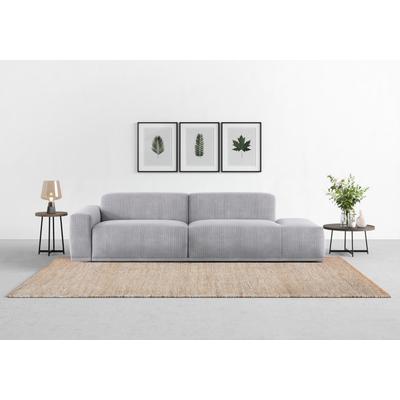 Big-Sofa TRENDMANUFAKTUR "Braga, mit hochwertigem Kaltschaum, Megasofa, in Cord erhältlich", grau, B:277cm H:72cm T:107cm, 88% Polyester, 12% Polyacrl, Sofas, modernes Big-Sofa, Couch mit hohem Sitzkomfort, 277/72/107 cm (B/H/T)