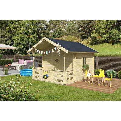 Spielhaus NORDIC HOLZ "LIDO", beige (natur), B:270cm H:210,9cm T:330cm, Holz, Spielhäuser, BxTxH: 270x330x211 cm