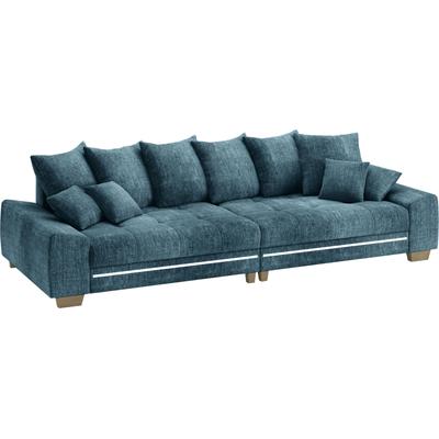 Big-Sofa MR. COUCH "Nikita II", blau (dolce 13 ocean), B:300cm H:88cm T:118cm, Dolce (100% Polyester), Sofas, mit RGB-LED Beleuchtung, Kaltschaumpolsterung bis 140 kg belastbar Image