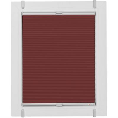 Plissee SUNLINES "Start-up Style Honeycomb", rot (ziegelrot, silberfarben, silberfarben), B:80cm H:105cm, Obermaterial: 100% Polyester, Plissees, verspannt mit Simply-Fix Klemmträger, Wabenplissee Image