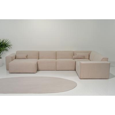 Wohnlandschaft INOSIGN "Clayton", beige (sand), B:371cm H:70cm T:220cm, 100% Polyester, Sofas, in einem trendigen Cord-Bezug, verschiedene Kombinationen verfügbar Image