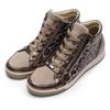 Sneakerboots ARA "ROM", Damen, Gr. 9 (43), beige (beige, leo), Glattleder, Veloursleder, animal-print, sportlich, Schuhe, Hightop Sneaker, Schnürboots in Bequemweite G (= weit)
