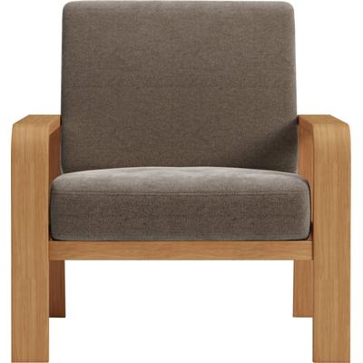 Sessel SIT & MORE "Kolding", braun (nougat), B:79cm H:91cm T:93cm, 95% Polyester, 10% Polyamid, Sessel, Armlehnen aus eichefarbigem Buchenholz, verschiedene Bezüge und Farben Image