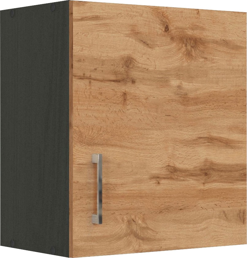 Hängeschrank KOCHSTATION "KS-Mali", grau (wotaneiche, graphit), B:50cm H:57cm T:34cm, Schränke, Hängeschrank