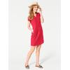 Sommerkleid HEINE "Leinenkleid", Damen, Gr. 48, Normalgrößen, rot, 100% Leinen, unifarben, kurz, Rundhals, Kurzarm, Kleider