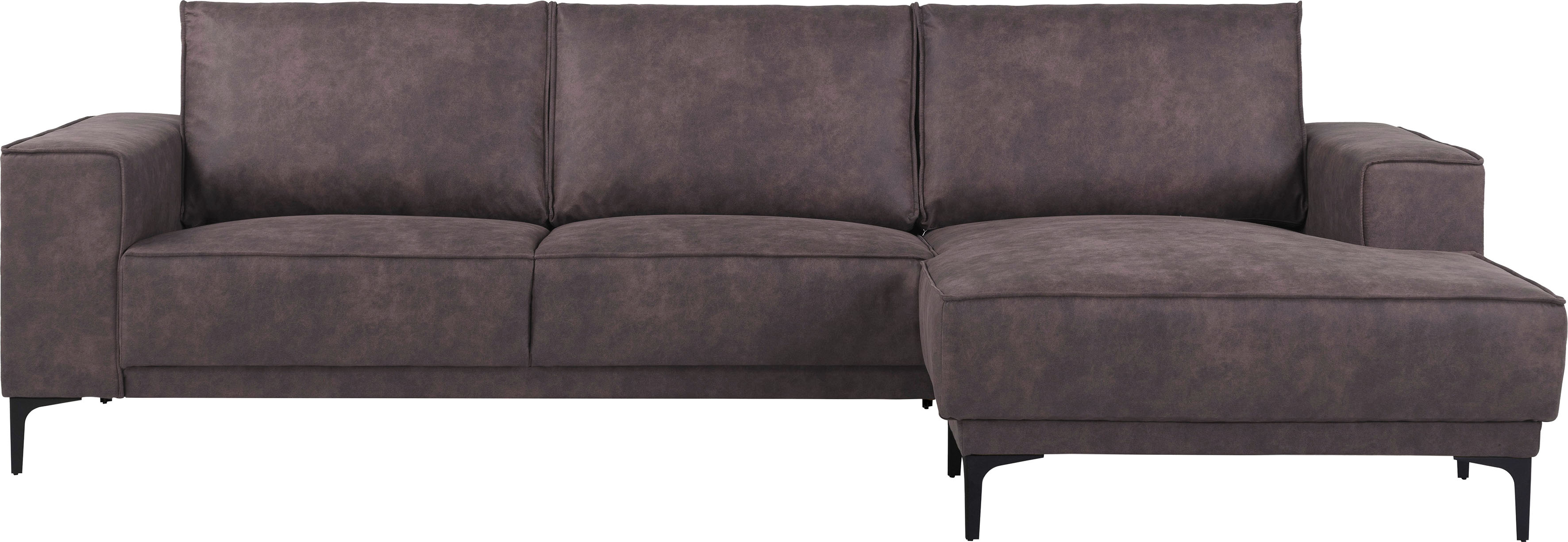 Ecksofa OTTO HOME "Polsterecke Oland, Struktur, Flachgewebe, Luxus-Microfaser, Boucle", braun (dunkelbraun), B:280cm H:85cm T:152cm, Struktur weich (100% Polyester);Luxus-Microfaser (100% Polyester);Webstoff (100% Polyester), Sofas, L-Form, 280 cm,...