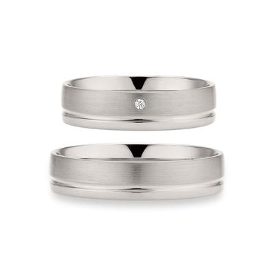 Trauring PHÖNIX "Schmuck Geschenk Silber 925 Trauring Ehering LIEBE versch. Varianten" Gr. 63, silber (silberfarben), Fingerringe, Damen, 63, ohne Brillant, Silber 925 (Sterlingsilber), 5mm, Made in Germany - wahlweise mit oder ohne Brillant Image