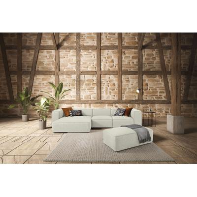 Ecksofa W.SCHILLIG "around-the-block", weiß (ivory o10), B:341cm H:66cm T:164cm, ROHLEDER Jacquard-Flachgewebe Q2 O10 (60% Polyacryl, 40% Polyester), Sofas, mit eleganter Biese, mit Federkern, Breite 341 cm Image