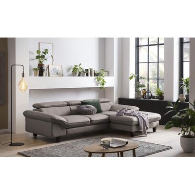Ecksofa HOME AFFAIRE "Pilot L-Form", grau (elephant), B:268cm H:73cm T:108cm, 100% Polyester, Feinstruktur 75000 Scheuertouren, Struktur 35000 Scheuertouren, Microfaser 40000, Sofas, mit Kopfteilverstellung, wahlweise mit Bettfunktion & Bettkasten Image