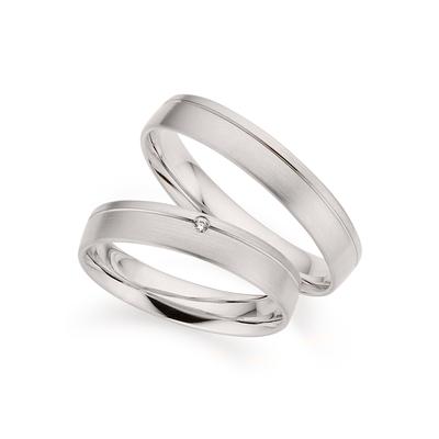 Trauring PHÖNIX "Schmuck Geschenk Silber 925 Trauring Ehering LIEBE versch. Varianten" Gr. 59, silber (silberfarben), Fingerringe, Damen, 59, ohne Brillant, Silber 925 (Sterlingsilber), 4mm, Made in Germany - wahlweise mit oder ohne Brillant Image