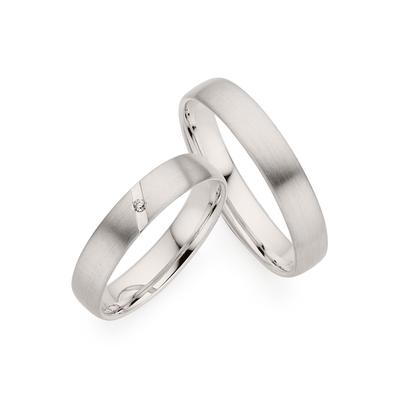 Trauring PHÖNIX "Schmuck Geschenk Silber 925 Trauring Ehering LIEBE versch. Varianten" Gr. 51, silber (silberfarben), Fingerringe, Damen, 51, ohne Brillant, Silber 925 (Sterlingsilber), 4mm, Made in Germany - wahlweise mit oder ohne Brillant Image