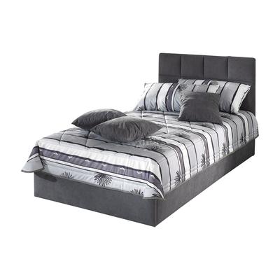 Polsterbett, grau (anthrazit), B:112cm L:210cm, Bezug Bett: Microfaser (100% Polyester), Bonnell-Federkernmatratze: 51% Polypropylen, 39% Polyester, 10% Baumwolle, Kaltschaummatratze: 100% Polyester, Bezug abnehm- und waschbar bis 60u00b0C,... Image