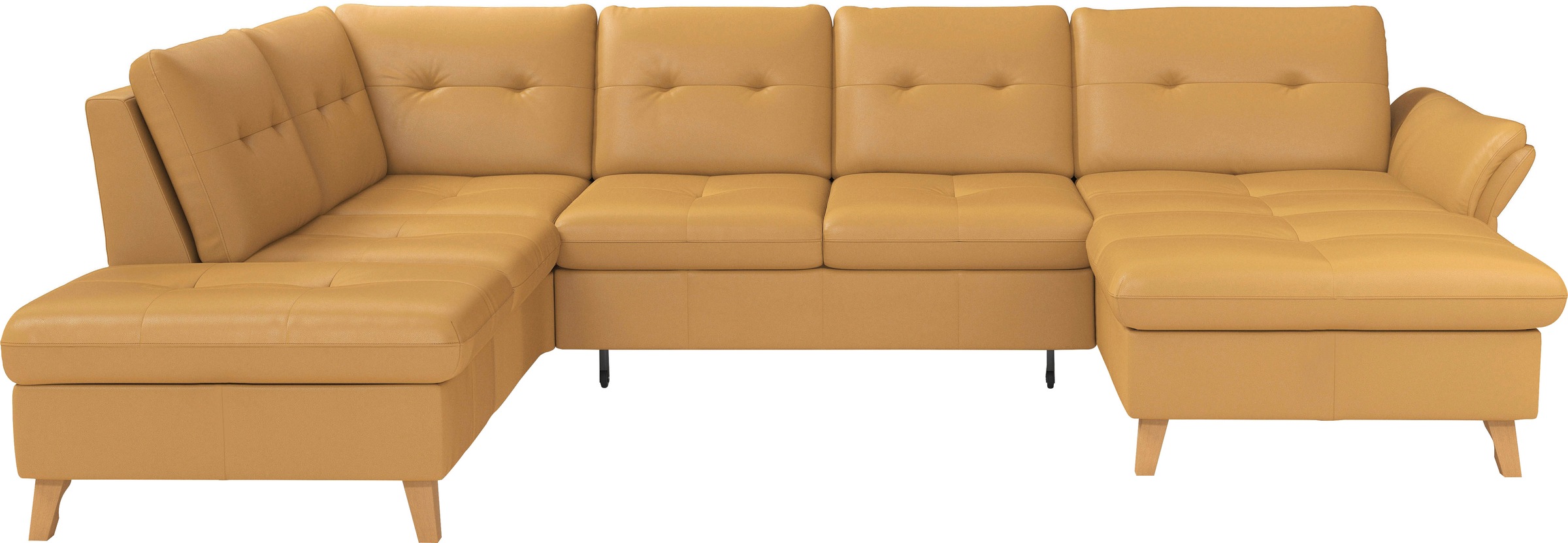 Wohnlandschaft SIT & MORE "Göteborg", gelb (curry), B:327cm H:90cm T:226cm, Sofas, inkl. Sitztiefenverstellung, wahlweise mit Bettfunktion & Bettkasten Image