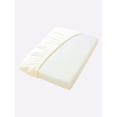Spannbettlaken IRISETTE Gr. 2, beige (ecru), B:140-160cm L:200cm, Mako-Jersey, 100% Baumwolle, Laken Image