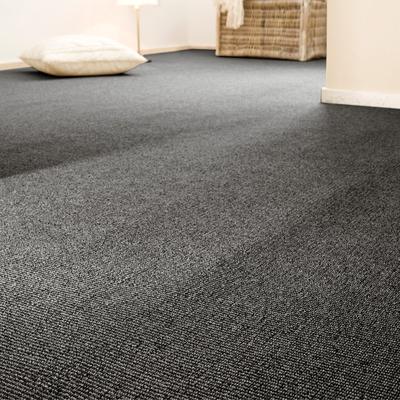 Teppichboden ANDIAMO "Bruce, Schlinge", grau (anthrazit), B:400cm H:4mm L:1200cm, Kunstfaser, Teppiche, meliert. Breite 400 cm, Wohnzimmer, strapazierfähig & robust Image